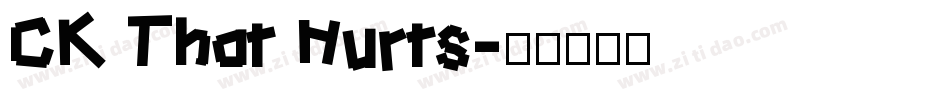 CK That Hurts字体转换